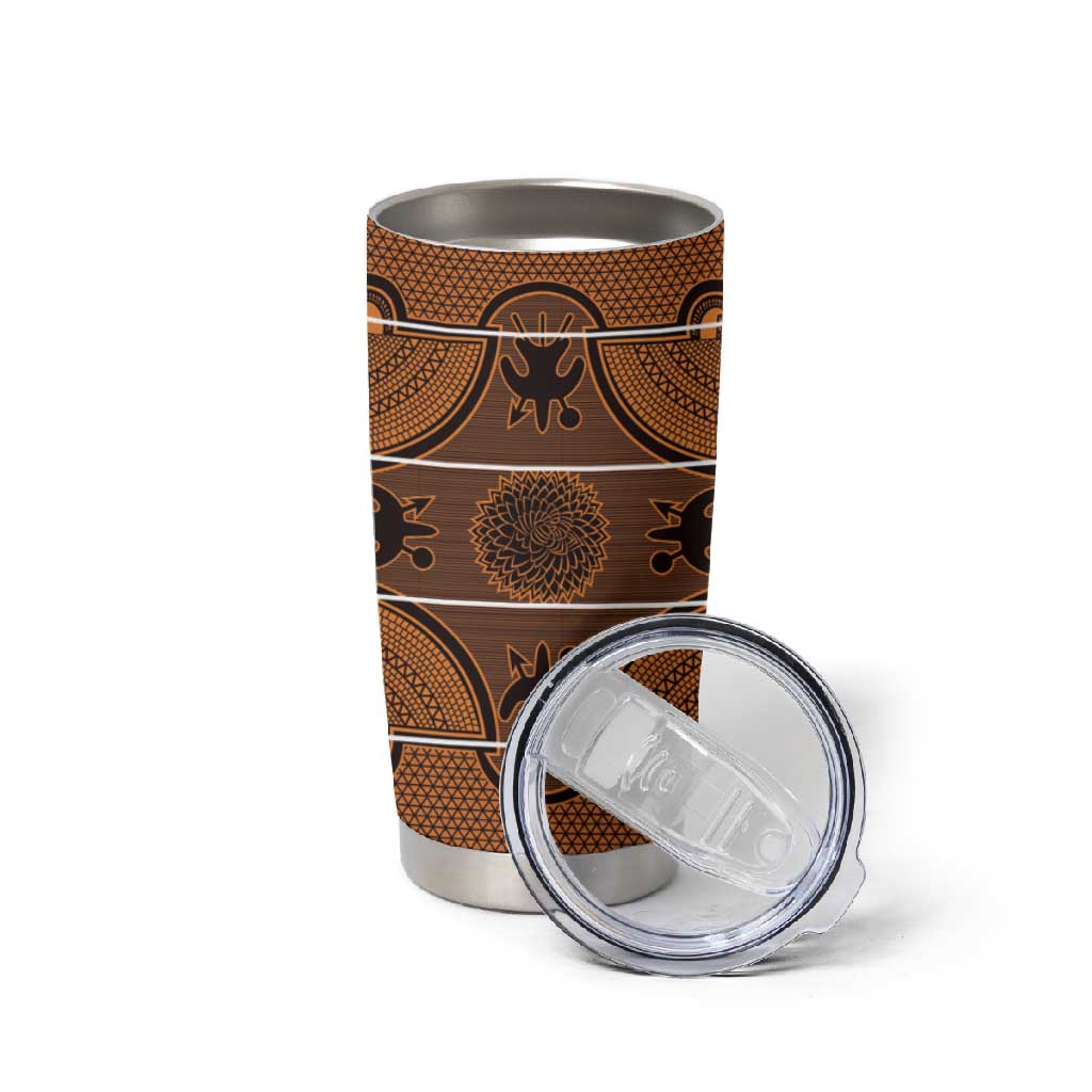 Basotho Blanket Tumbler Cup Lesotho Seanamarena Heritage - Orange LT15