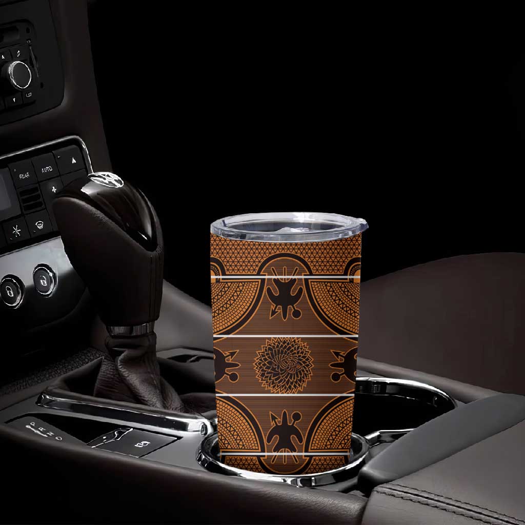 Basotho Blanket Tumbler Cup Lesotho Seanamarena Heritage - Orange LT15