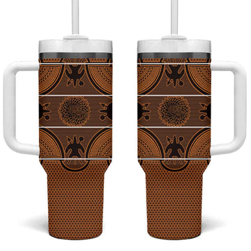 Basotho Blanket Tumbler With Handle Lesotho Seanamarena Heritage - Orange LT15
