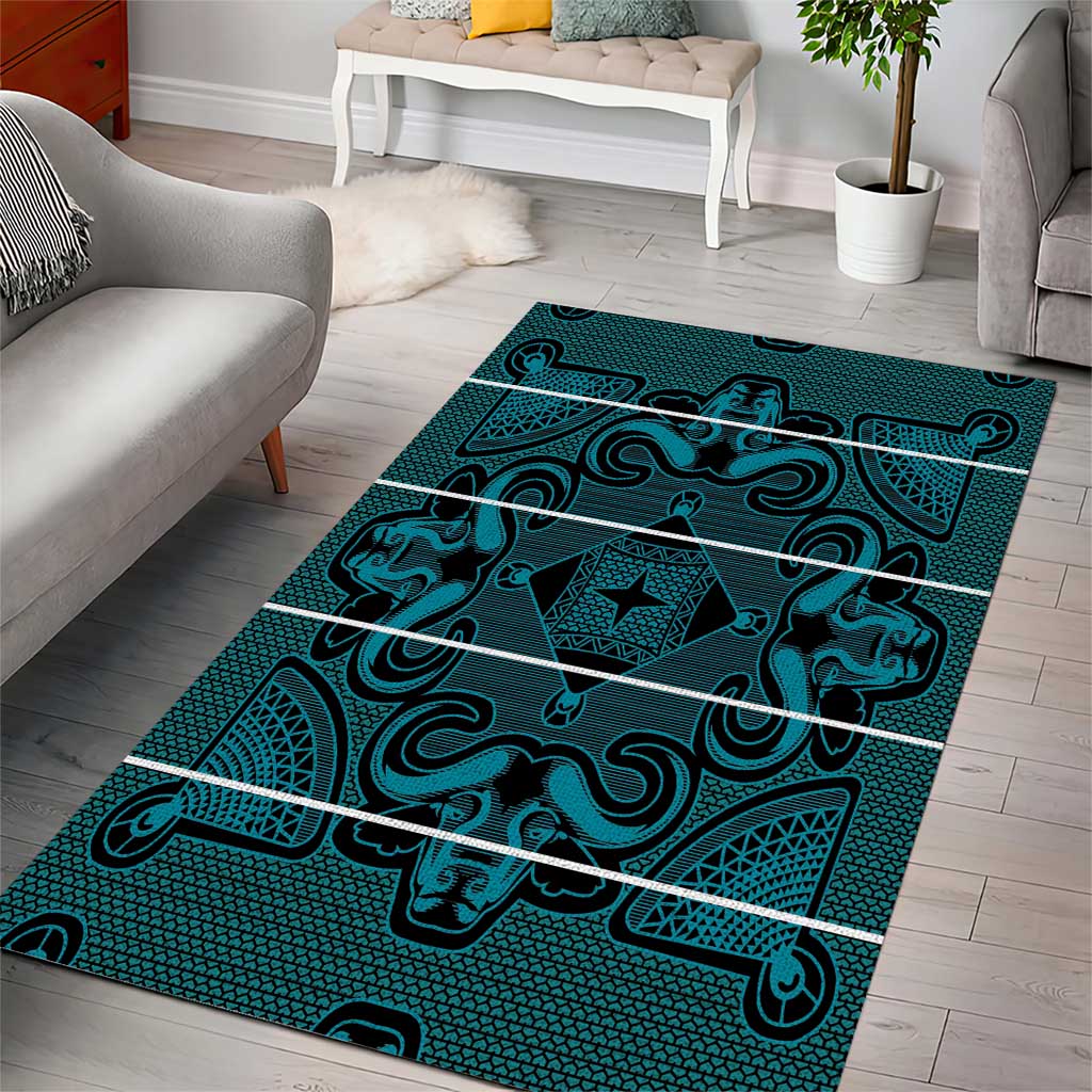 Basotho Blanket Area Rug Lesotho Motlatsi Seanamarena Heritage - Lesotho Breeze LT15