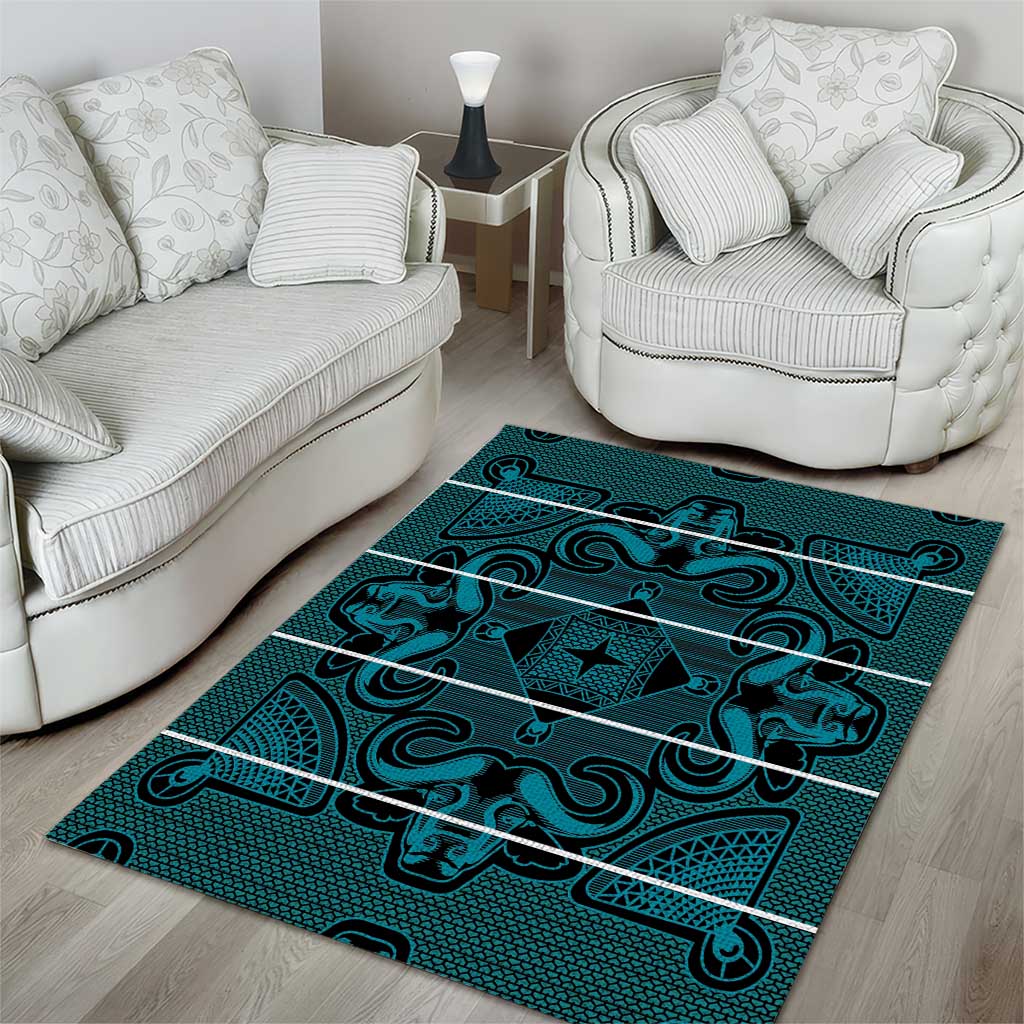 Basotho Blanket Area Rug Lesotho Motlatsi Seanamarena Heritage - Lesotho Breeze LT15