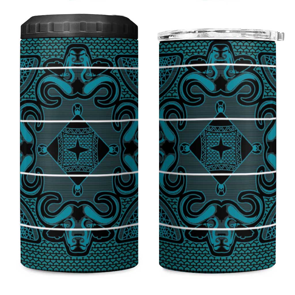 Basotho Blanket 4 in 1 Can Cooler Tumbler Lesotho Motlatsi Seanamarena Heritage - Lesotho Breeze LT15