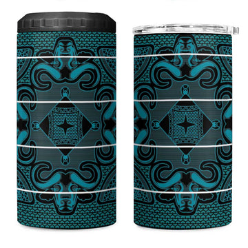 Basotho Blanket 4 in 1 Can Cooler Tumbler Lesotho Motlatsi Seanamarena Heritage - Lesotho Breeze LT15