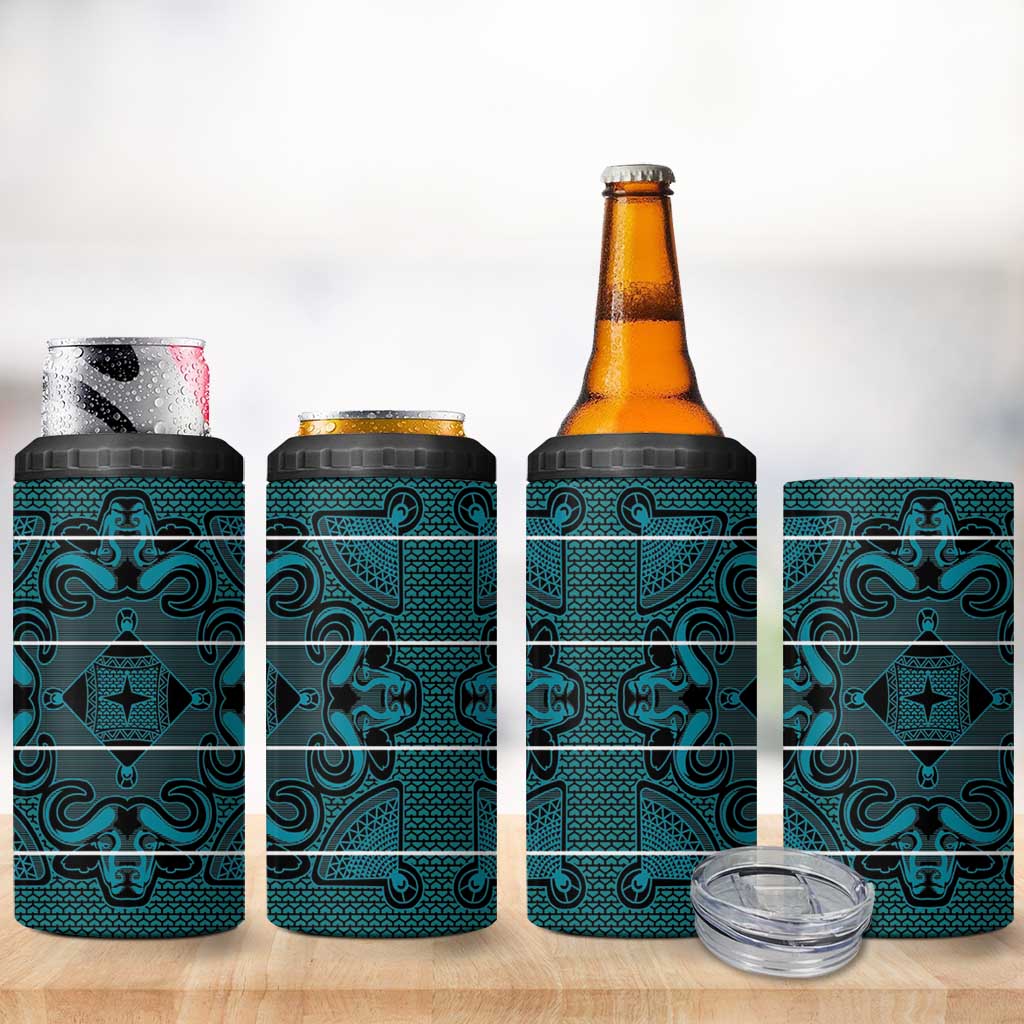 Basotho Blanket 4 in 1 Can Cooler Tumbler Lesotho Motlatsi Seanamarena Heritage - Lesotho Breeze LT15