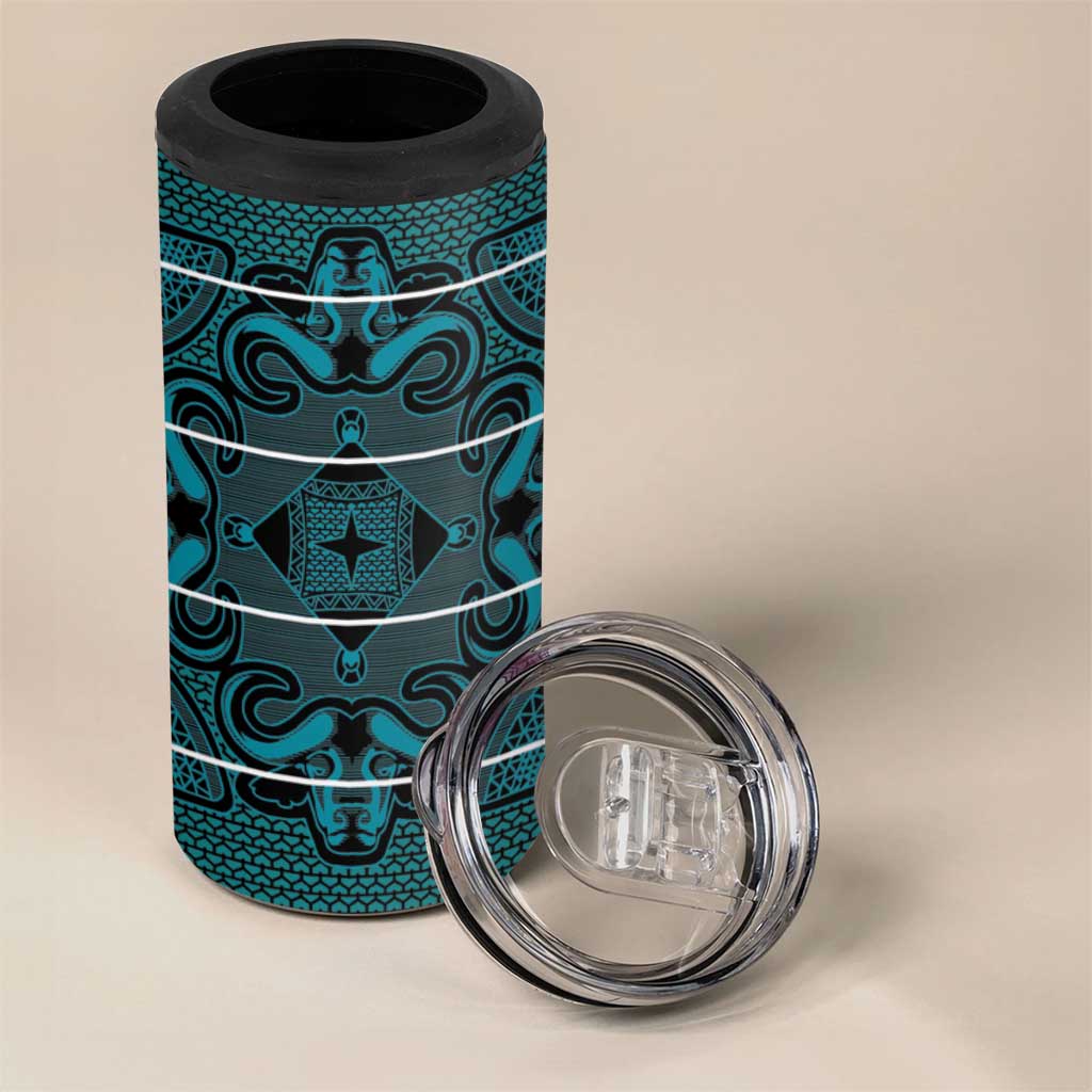 Basotho Blanket 4 in 1 Can Cooler Tumbler Lesotho Motlatsi Seanamarena Heritage - Lesotho Breeze LT15