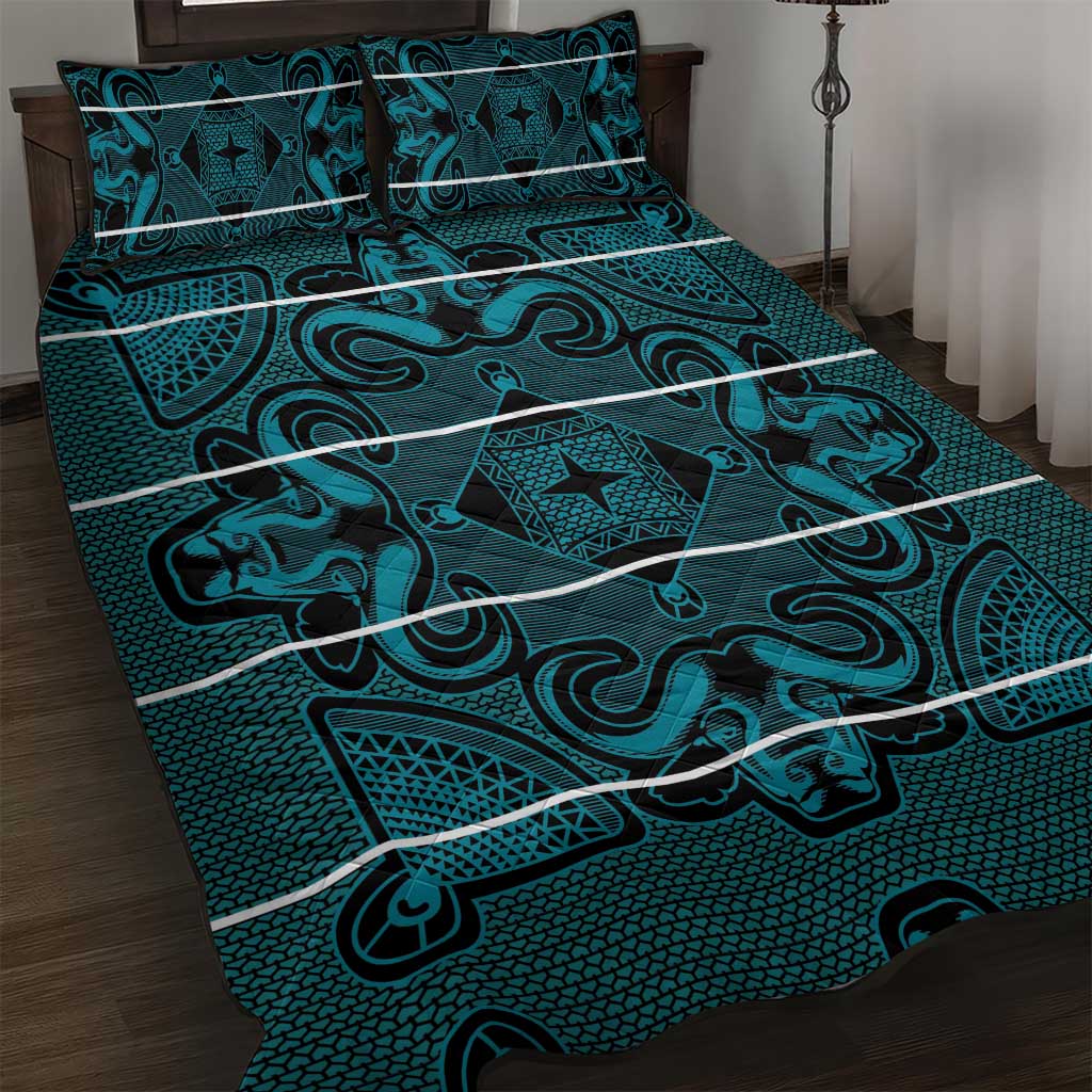 Basotho Blanket Quilt Bed Set Lesotho Motlatsi Seanamarena Heritage - Lesotho Breeze LT15