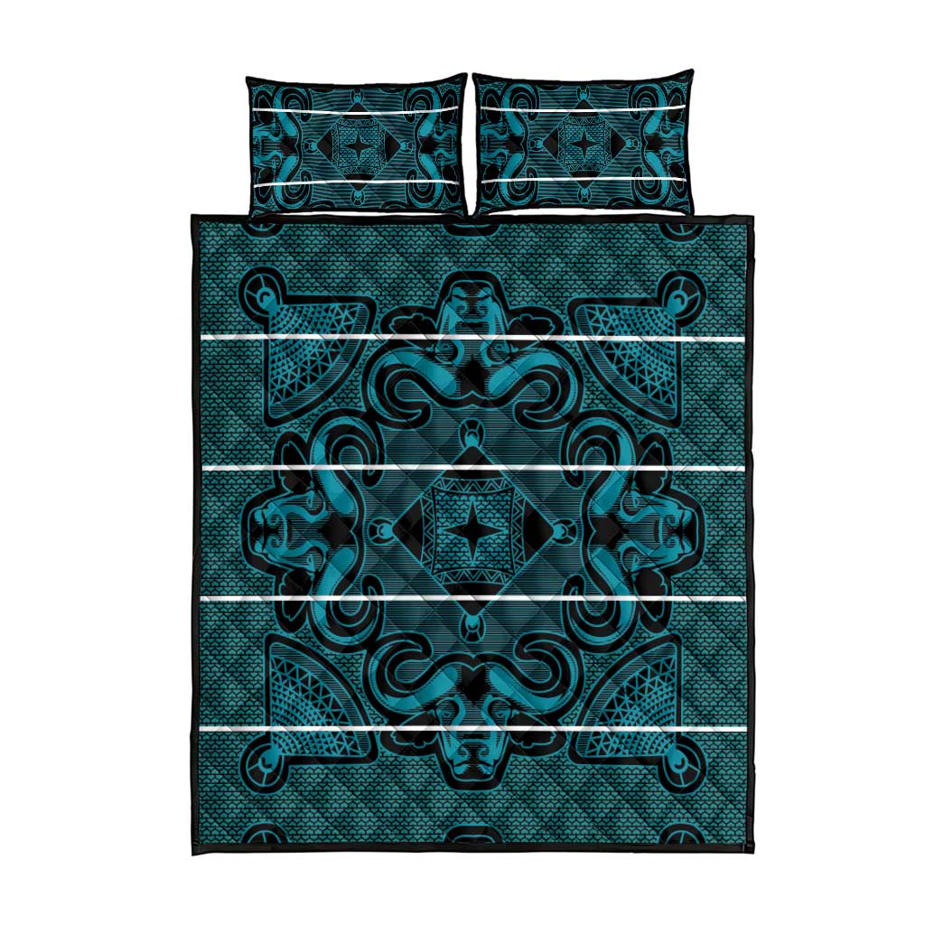 Basotho Blanket Quilt Bed Set Lesotho Motlatsi Seanamarena Heritage - Lesotho Breeze LT15