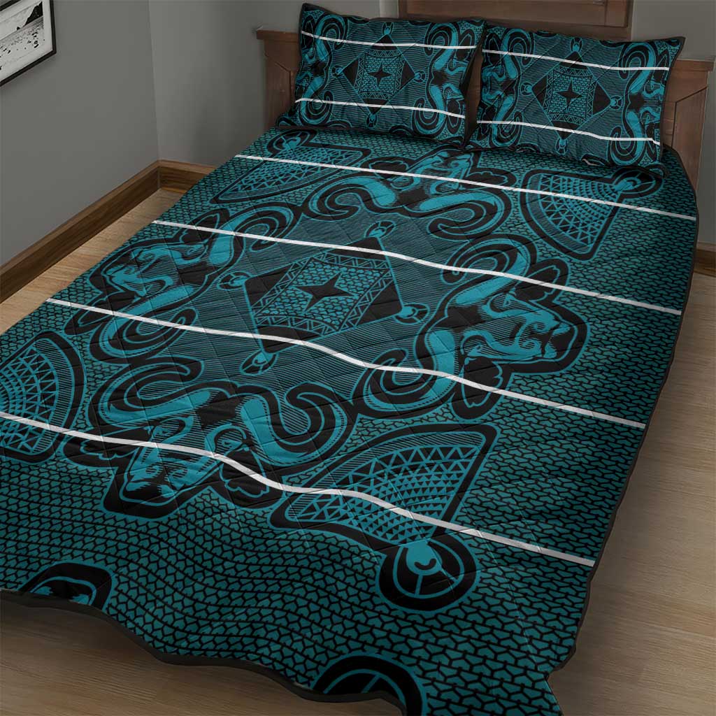 Basotho Blanket Quilt Bed Set Lesotho Motlatsi Seanamarena Heritage - Lesotho Breeze LT15