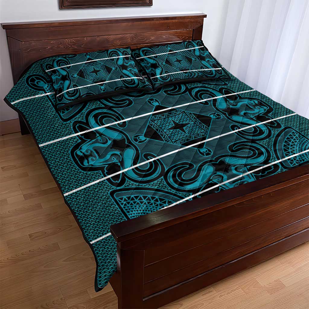 Basotho Blanket Quilt Bed Set Lesotho Motlatsi Seanamarena Heritage - Lesotho Breeze LT15