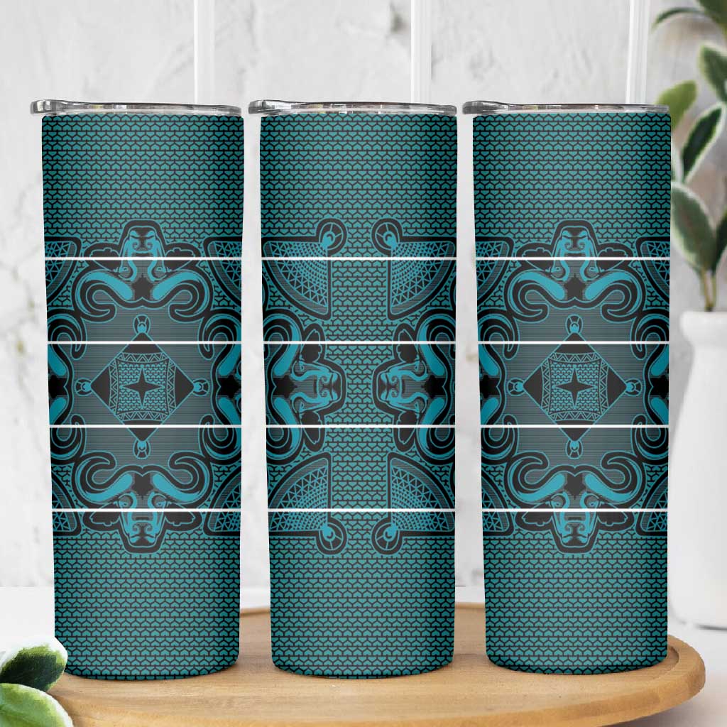 Basotho Blanket Skinny Tumbler Lesotho Motlatsi Seanamarena Heritage - Lesotho Breeze LT15