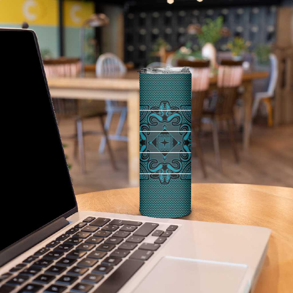 Basotho Blanket Skinny Tumbler Lesotho Motlatsi Seanamarena Heritage - Lesotho Breeze LT15