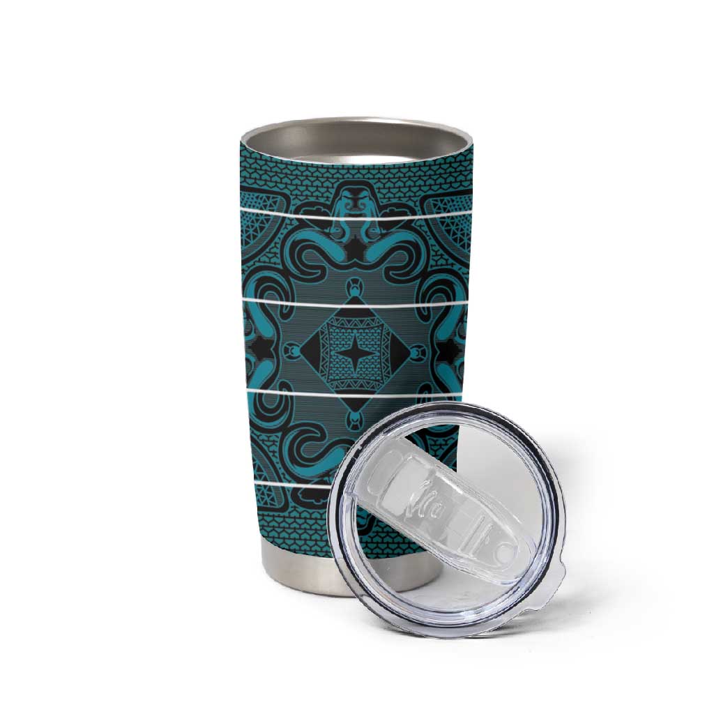 Basotho Blanket Tumbler Cup Lesotho Motlatsi Seanamarena Heritage - Lesotho Breeze LT15