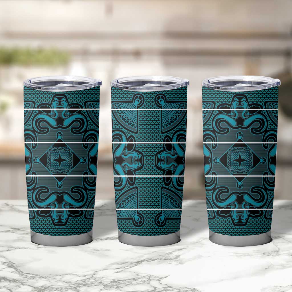 Basotho Blanket Tumbler Cup Lesotho Motlatsi Seanamarena Heritage - Lesotho Breeze LT15