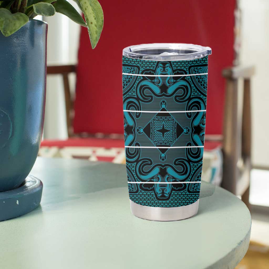 Basotho Blanket Tumbler Cup Lesotho Motlatsi Seanamarena Heritage - Lesotho Breeze LT15