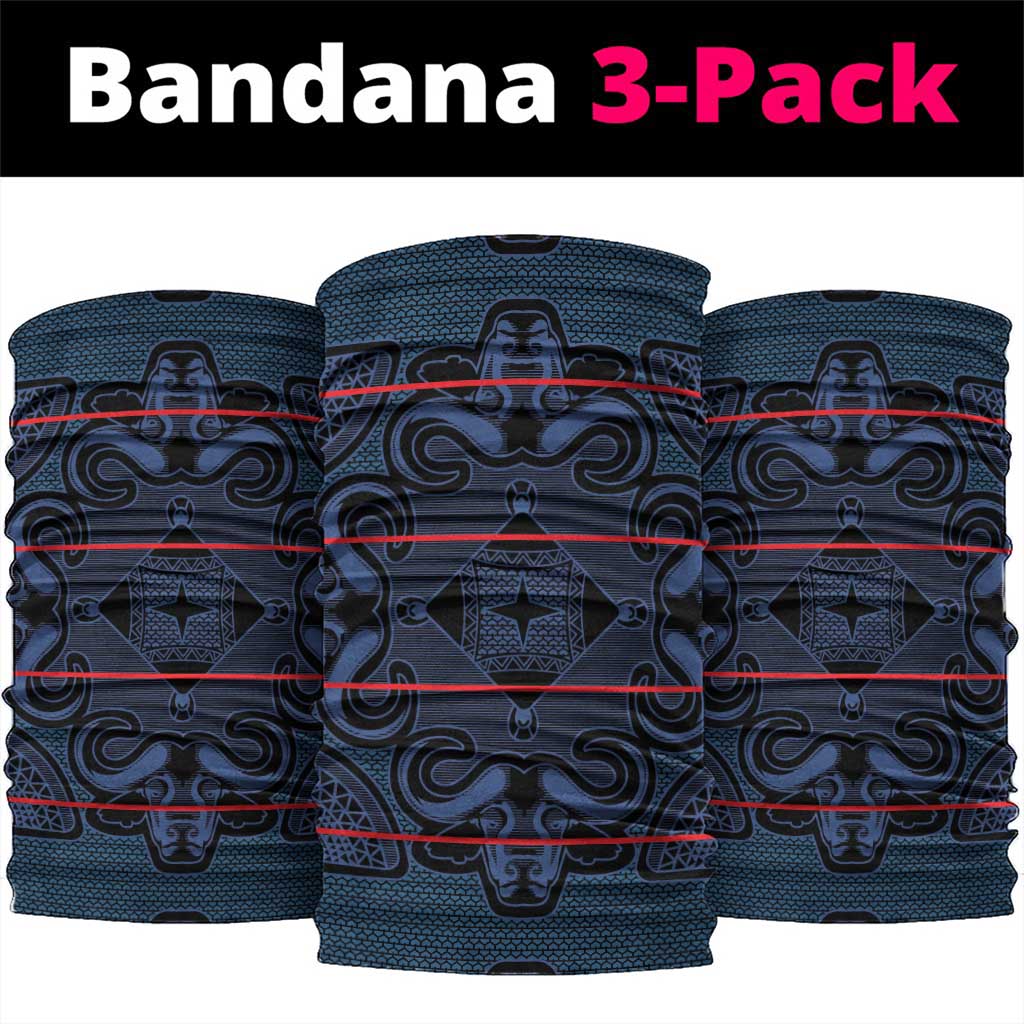 Lesotho Seanamarena - Motlatsi Neck Gaiter Basotho Traditional Blanket Style - Blue LT15