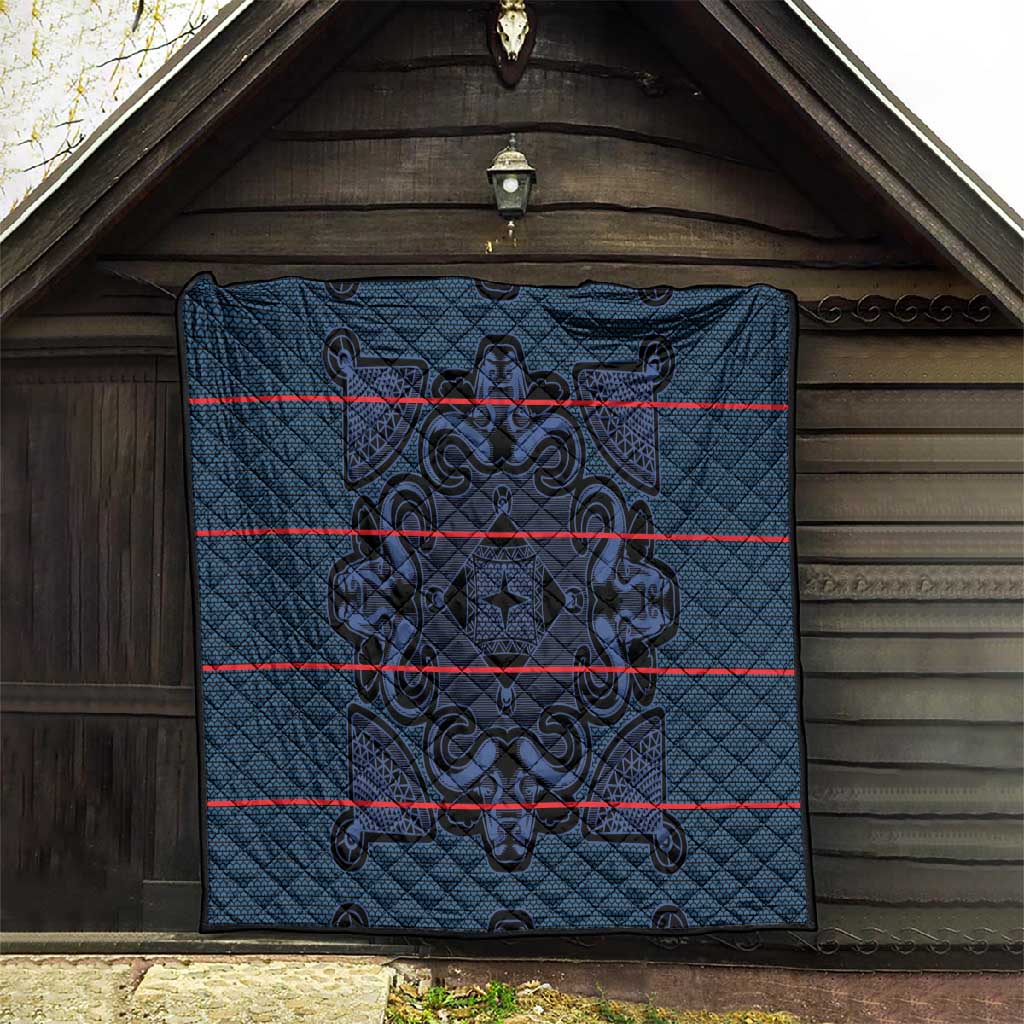 Basotho Blanket Quilt Lesotho Motlatsi Seanamarena Heritage - Blue LT15