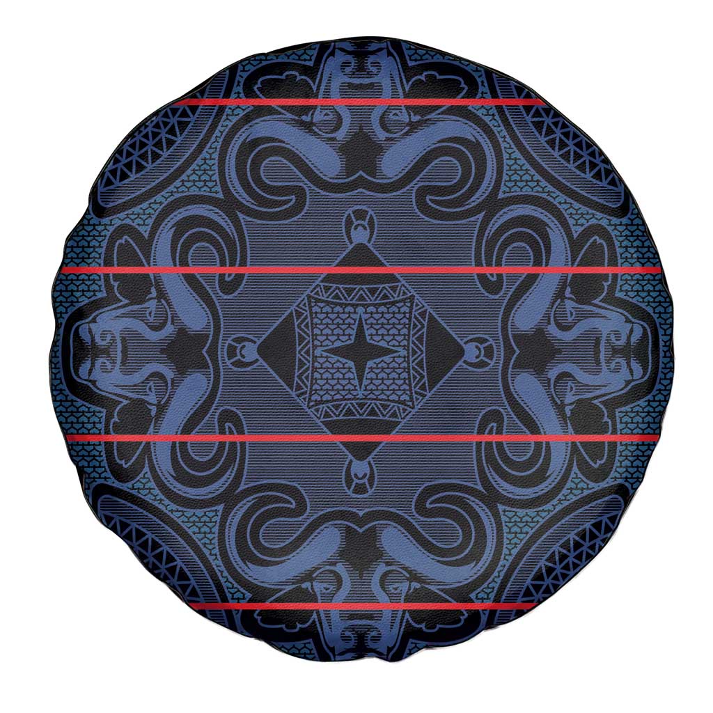 Lesotho Seanamarena - Motlatsi Spare Tire Cover Basotho Traditional Blanket Style - Blue LT15
