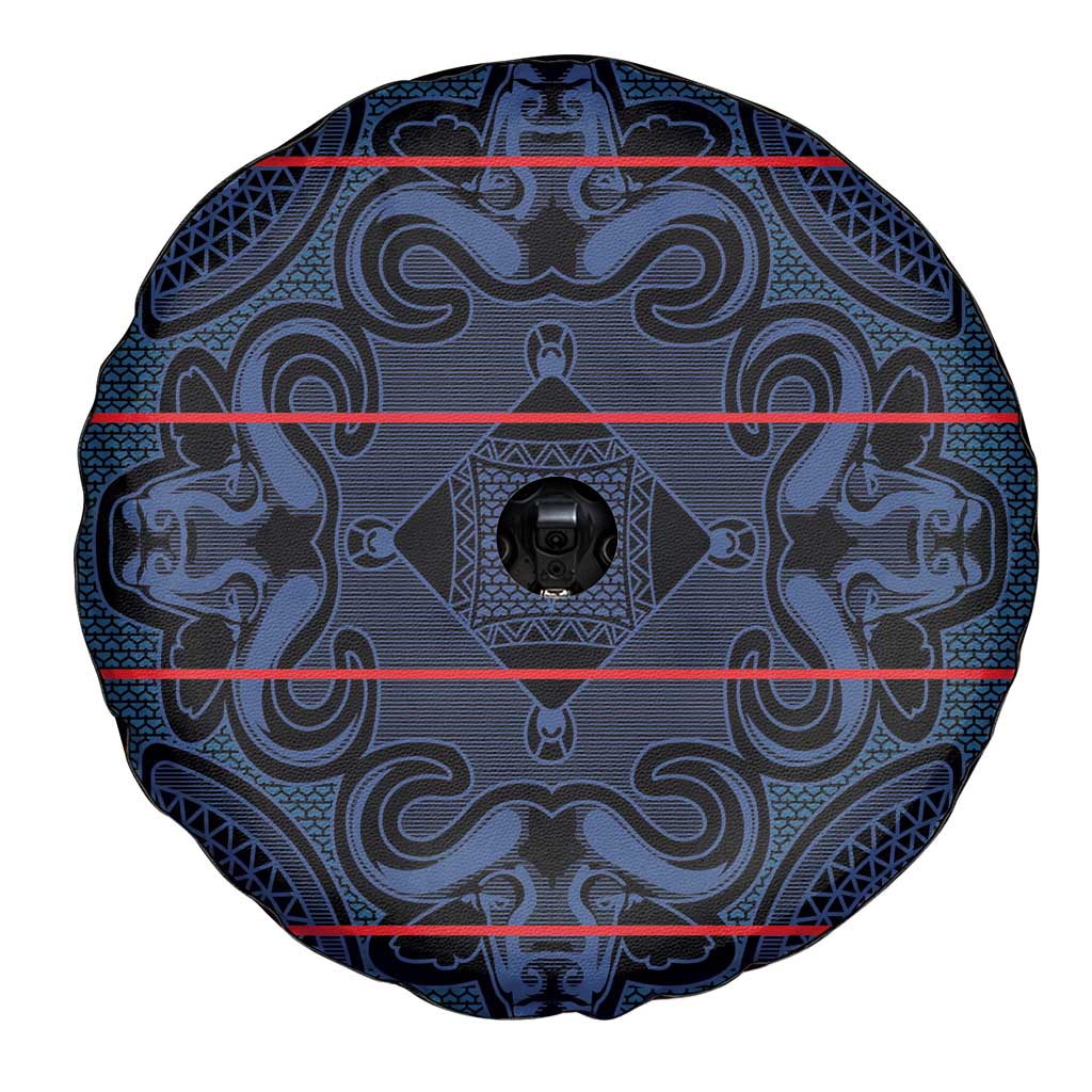Lesotho Seanamarena - Motlatsi Spare Tire Cover Basotho Traditional Blanket Style - Blue LT15