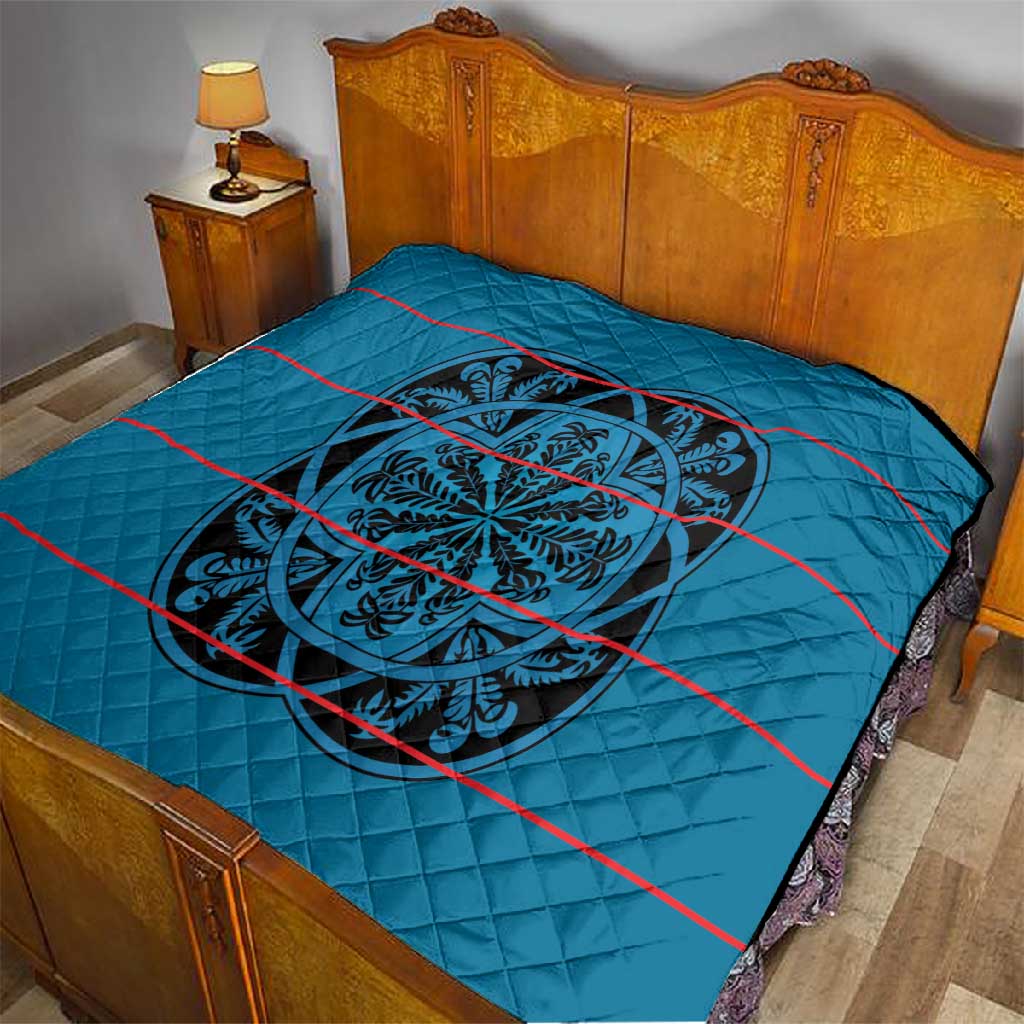 Basotho Blanket Quilt Lesotho Kharetsa Seanamarena Heritage - Blue LT15