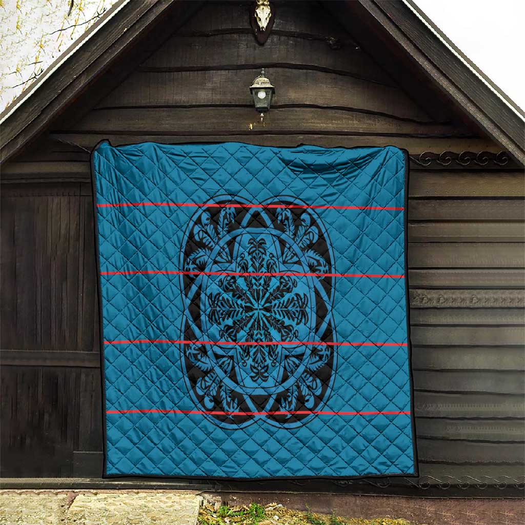 Basotho Blanket Quilt Lesotho Kharetsa Seanamarena Heritage - Blue LT15