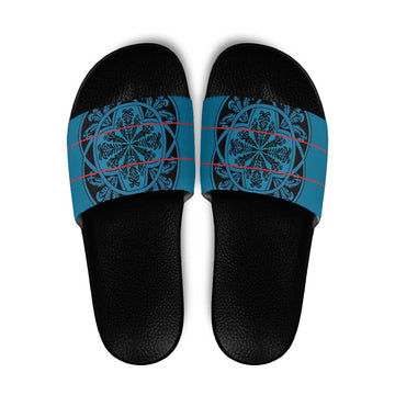 Lesotho Seanamarena - Kharetsa Slide Sandals Basotho Traditional Blanket Style LT15