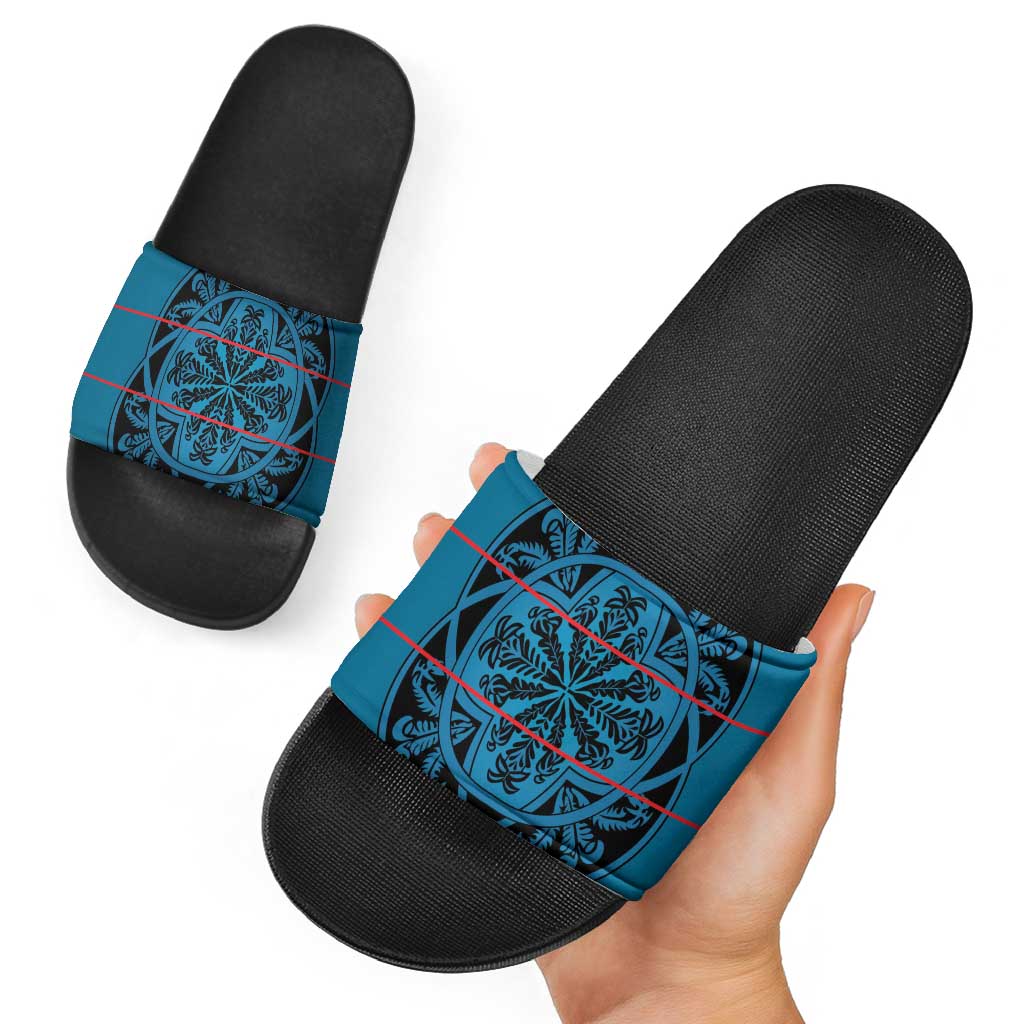 Lesotho Seanamarena - Kharetsa Slide Sandals Basotho Traditional Blanket Style LT15