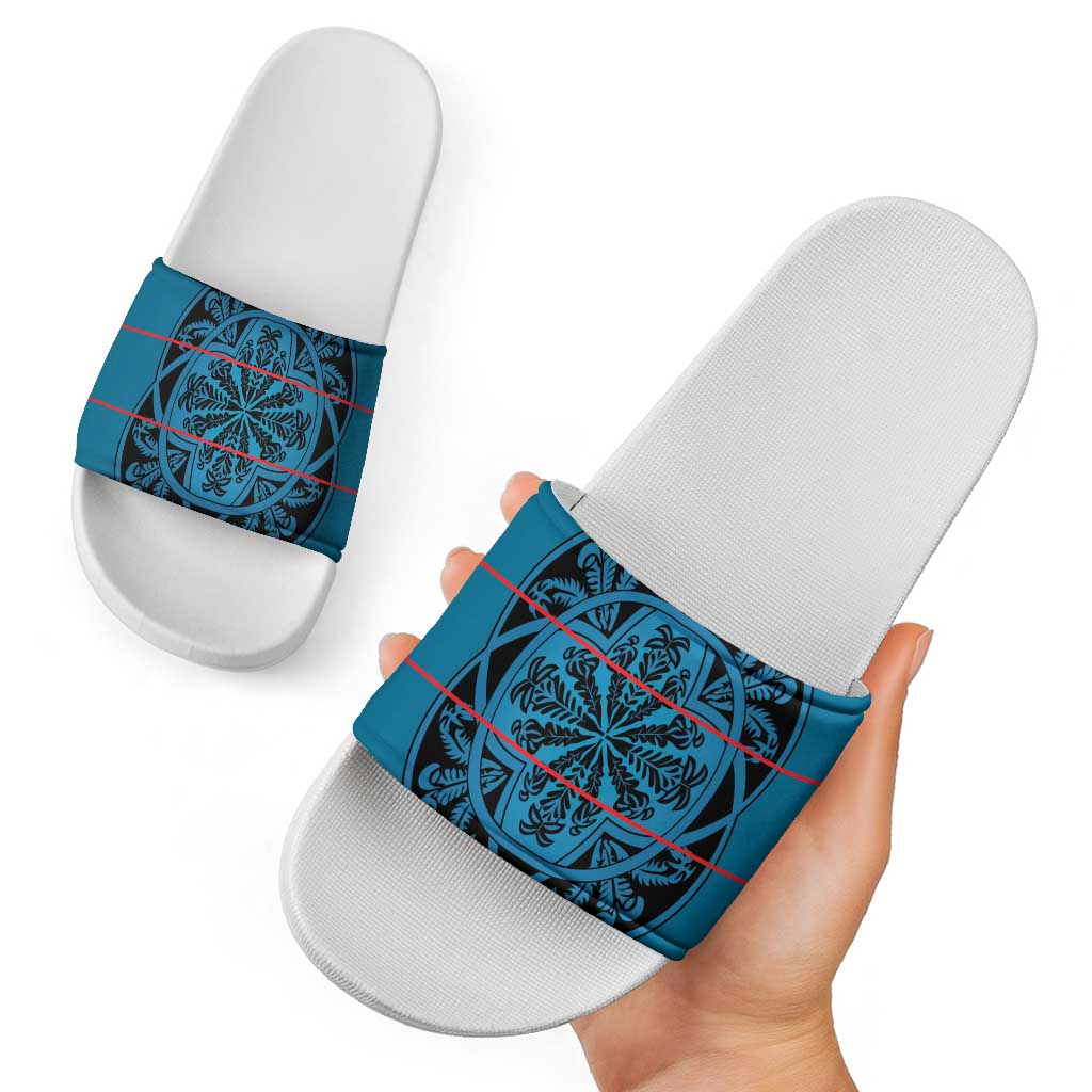 Lesotho Seanamarena - Kharetsa Slide Sandals Basotho Traditional Blanket Style LT15