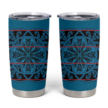 Basotho Blanket Tumbler Cup Lesotho Kharetsa Seanamarena Heritage - Blue LT15