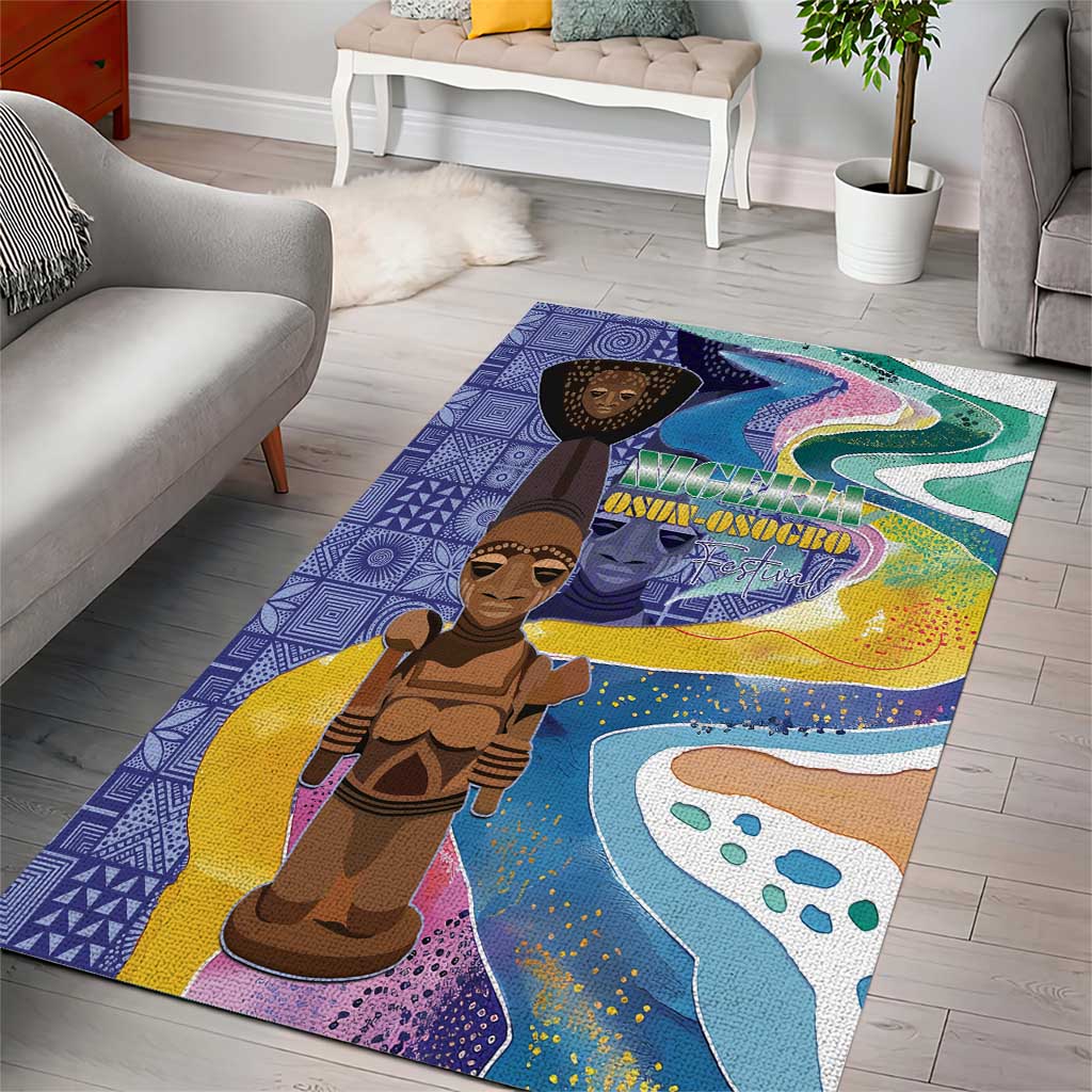 Nigeria Osun-Osogbo Festival Area Rug Oshun God - Yoruba Pattern LT15