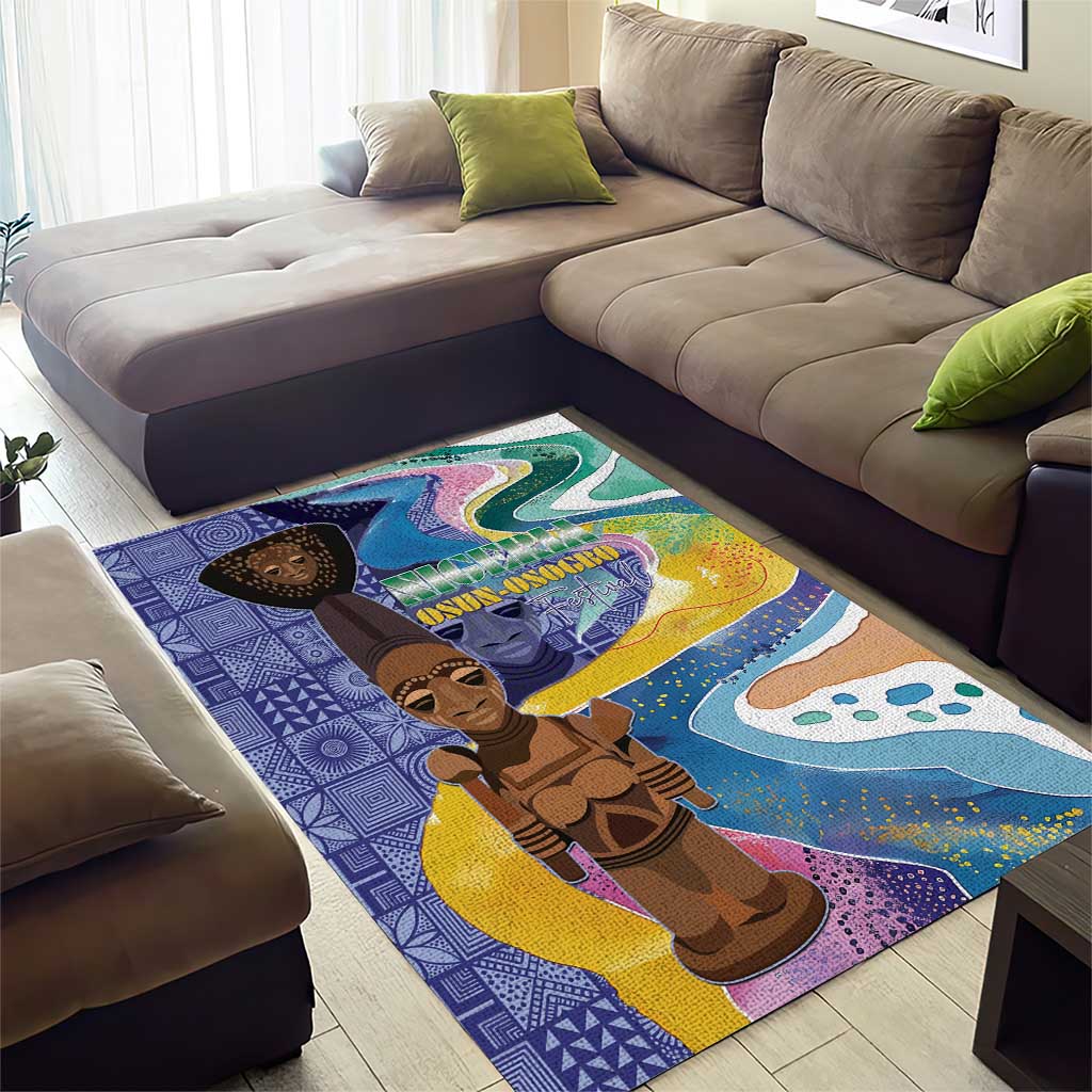 Nigeria Osun-Osogbo Festival Area Rug Oshun God - Yoruba Pattern LT15