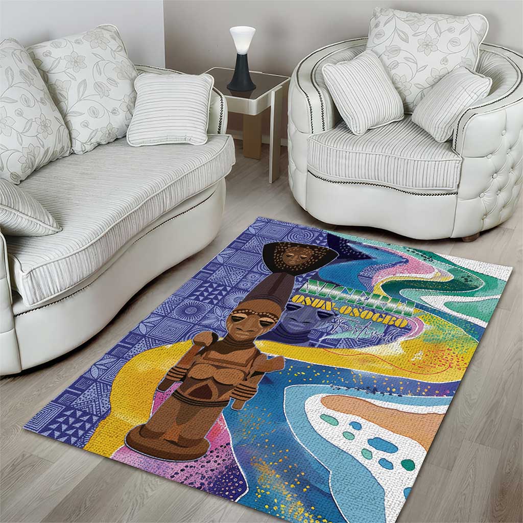 Nigeria Osun-Osogbo Festival Area Rug Oshun God - Yoruba Pattern LT15