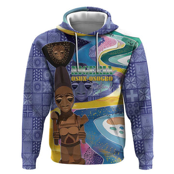 Nigeria Osun-Osogbo Festival Hoodie Oshun God - Yoruba Pattern LT15