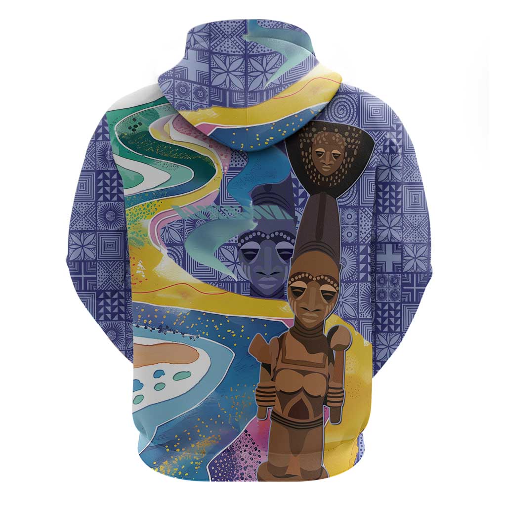 Nigeria Osun-Osogbo Festival Hoodie Oshun God - Yoruba Pattern LT15
