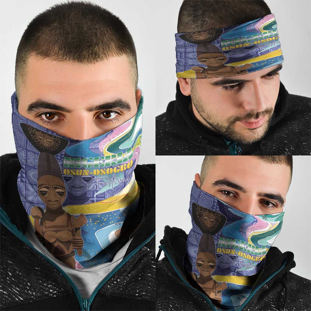 Nigeria Osun-Osogbo Festival Neck Gaiter Oshun God - Yoruba Pattern LT15