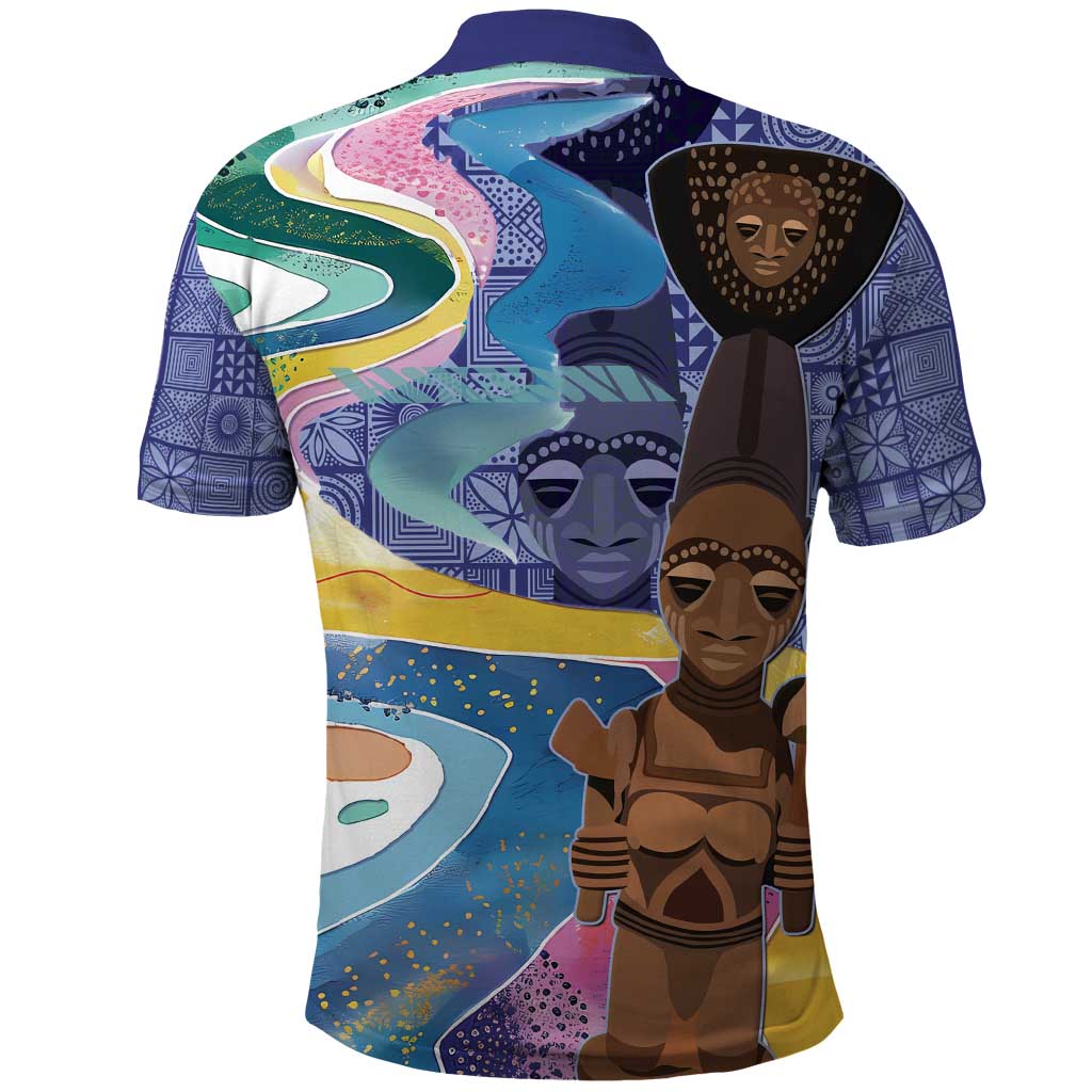 Nigeria Osun-Osogbo Festival Polo Shirt Oshun God - Yoruba Pattern LT15