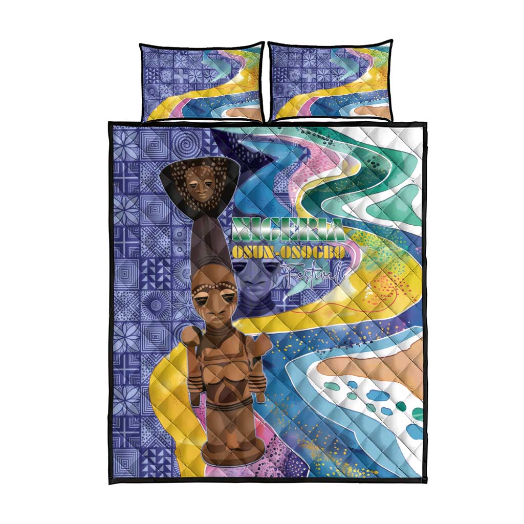 Nigeria Osun-Osogbo Festival Quilt Bed Set Oshun God - Yoruba Pattern LT15