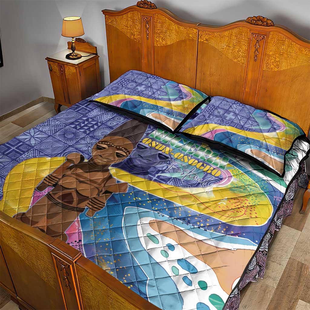 Nigeria Osun-Osogbo Festival Quilt Bed Set Oshun God - Yoruba Pattern LT15