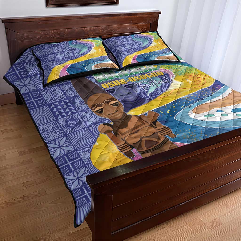 Nigeria Osun-Osogbo Festival Quilt Bed Set Oshun God - Yoruba Pattern LT15