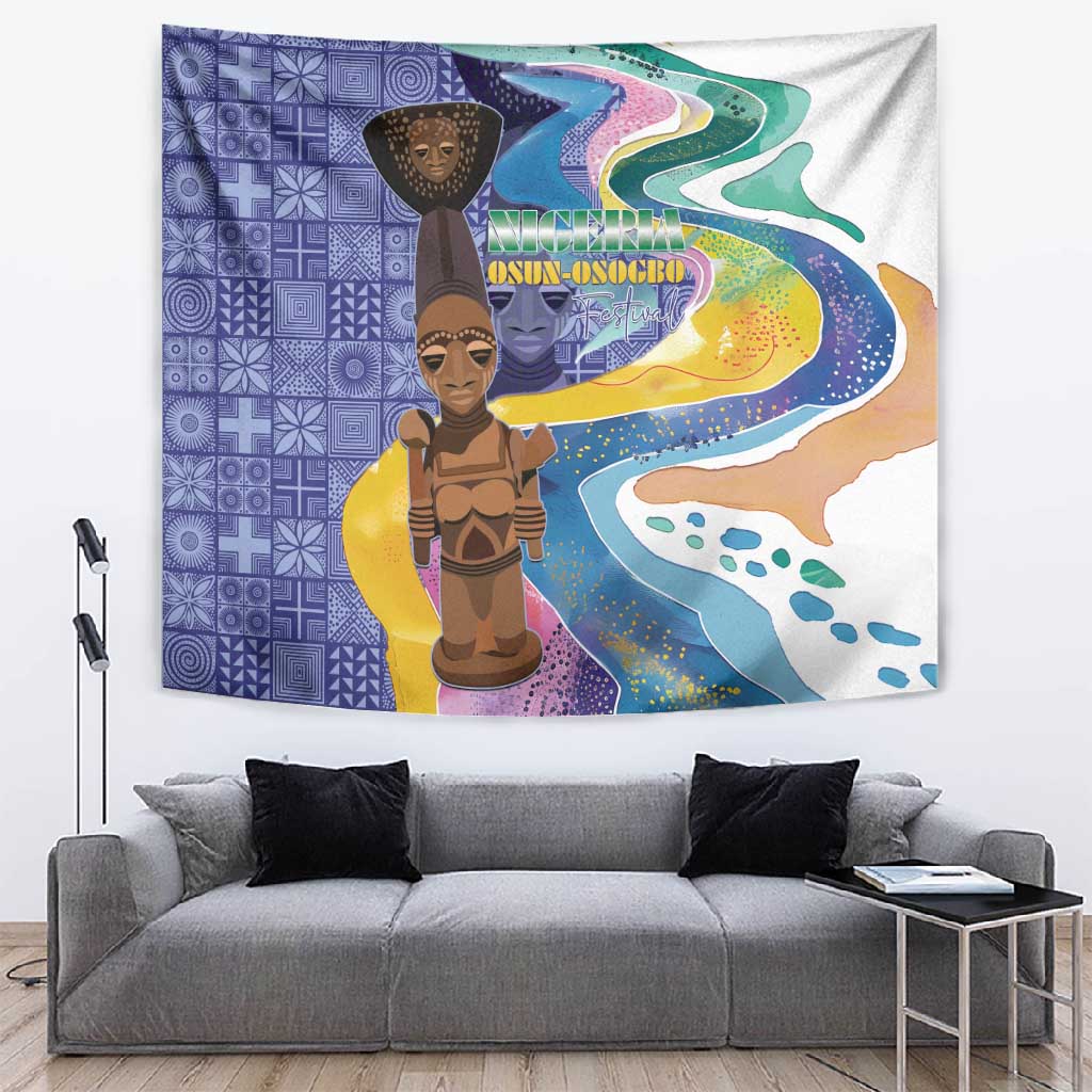 Nigeria Osun-Osogbo Festival Tapestry Oshun God - Yoruba Pattern LT15