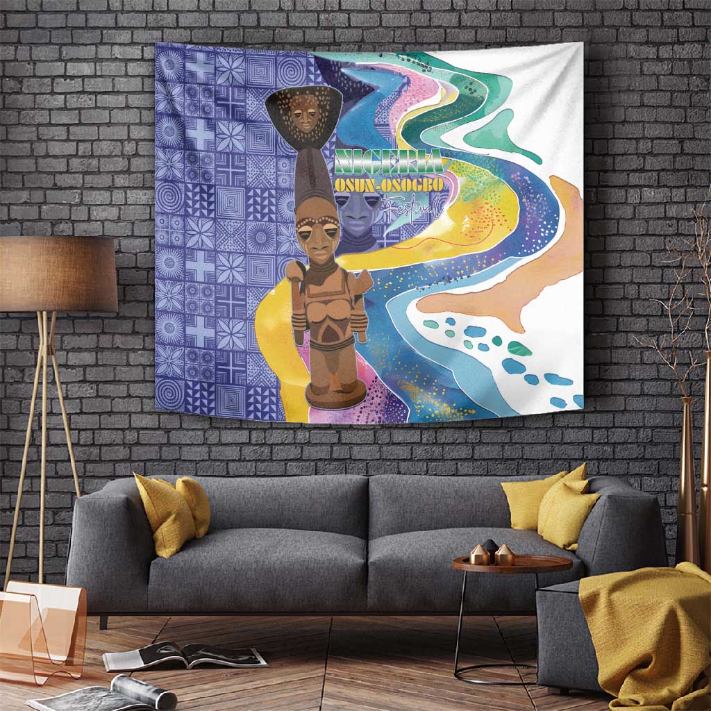 Nigeria Osun-Osogbo Festival Tapestry Oshun God - Yoruba Pattern LT15