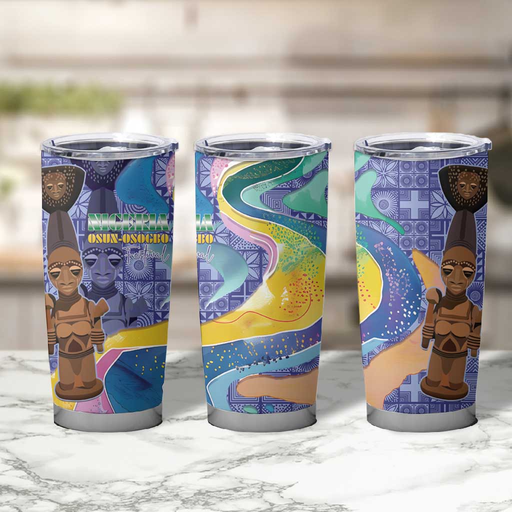 Nigeria Osun-Osogbo Festival Tumbler Cup Oshun God - Yoruba Pattern LT15