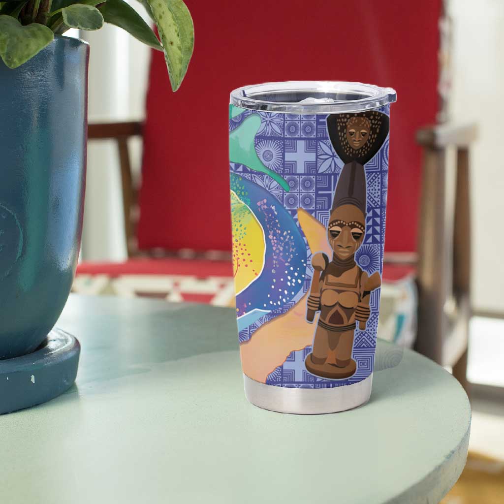 Nigeria Osun-Osogbo Festival Tumbler Cup Oshun God - Yoruba Pattern LT15