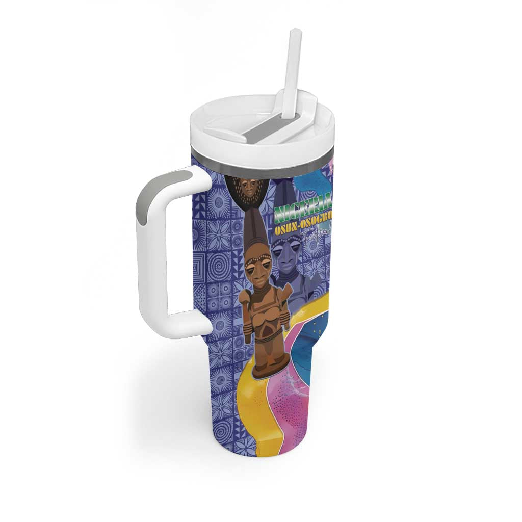 Nigeria Osun-Osogbo Festival Tumbler With Handle Oshun God - Yoruba Pattern LT15