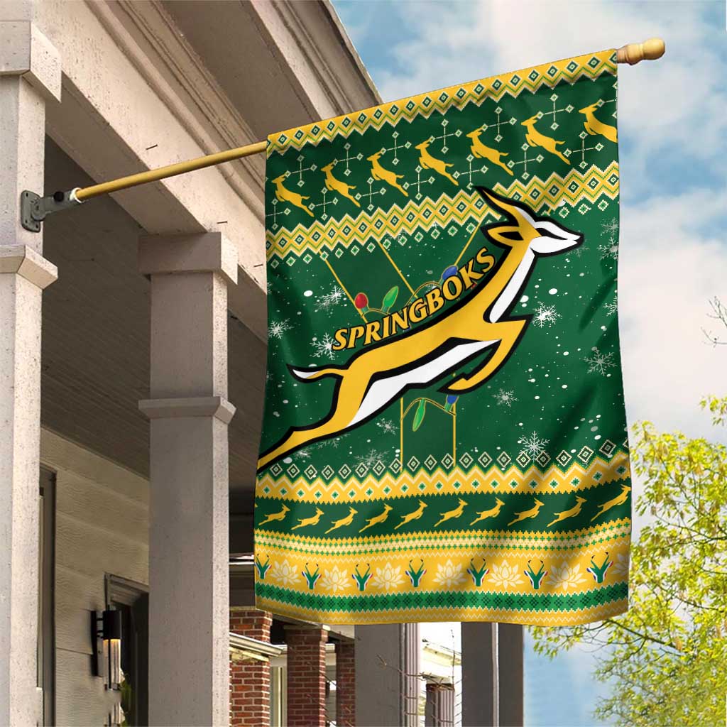South Africa Christmas Rugby Garden Flag Springboks Geseende Kersfees LT15