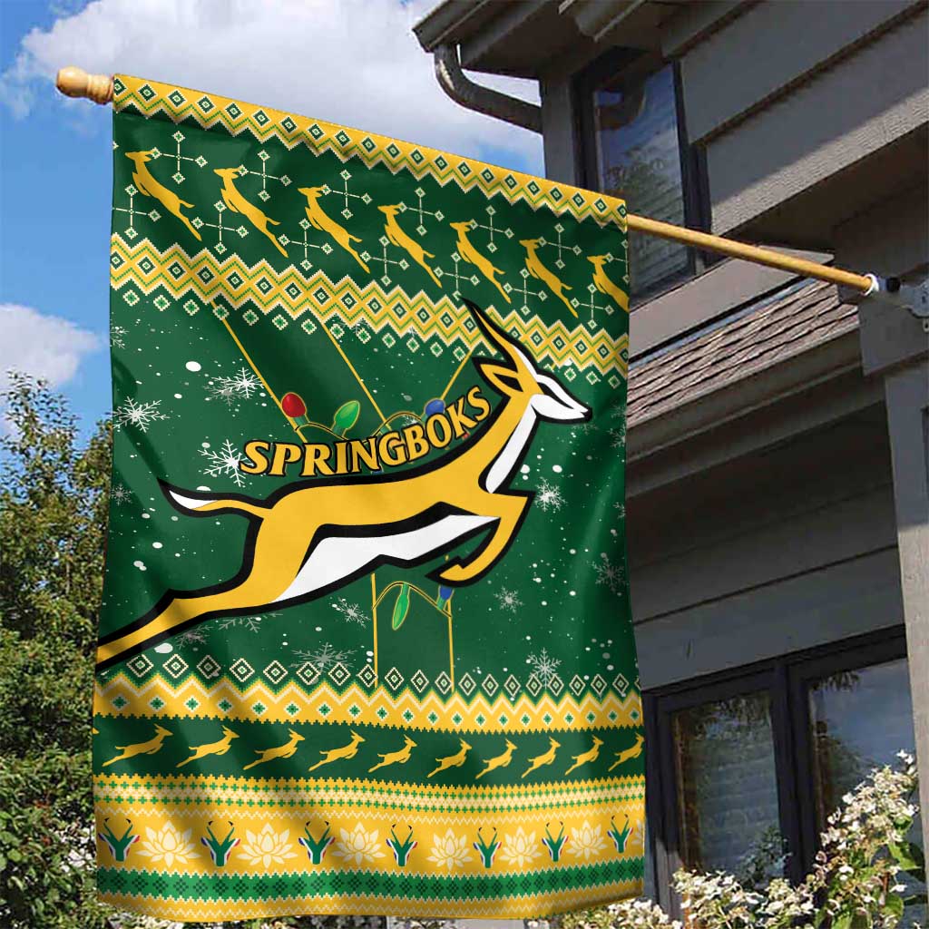 South Africa Christmas Rugby Garden Flag Springboks Geseende Kersfees LT15
