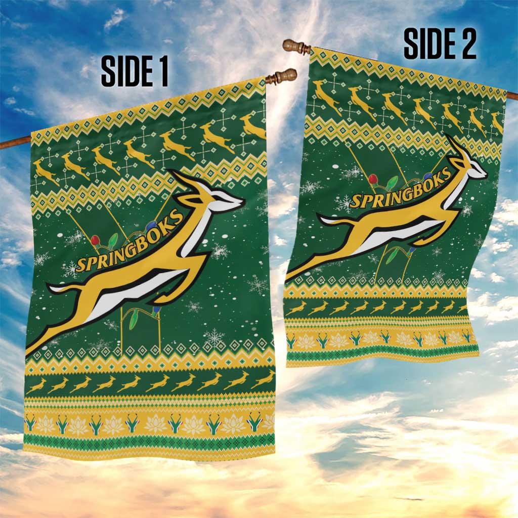 South Africa Christmas Rugby Garden Flag Springboks Geseende Kersfees LT15