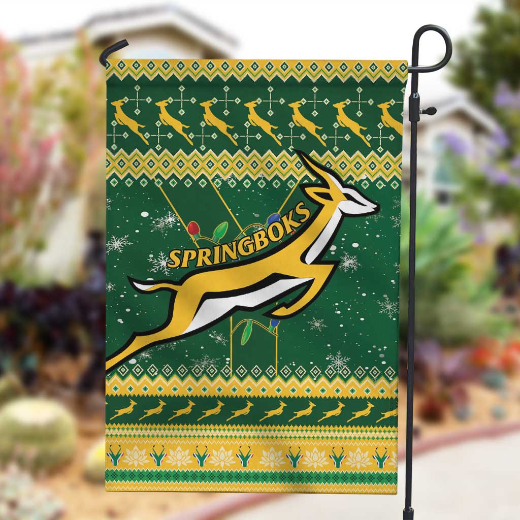 South Africa Christmas Rugby Garden Flag Springboks Geseende Kersfees LT15
