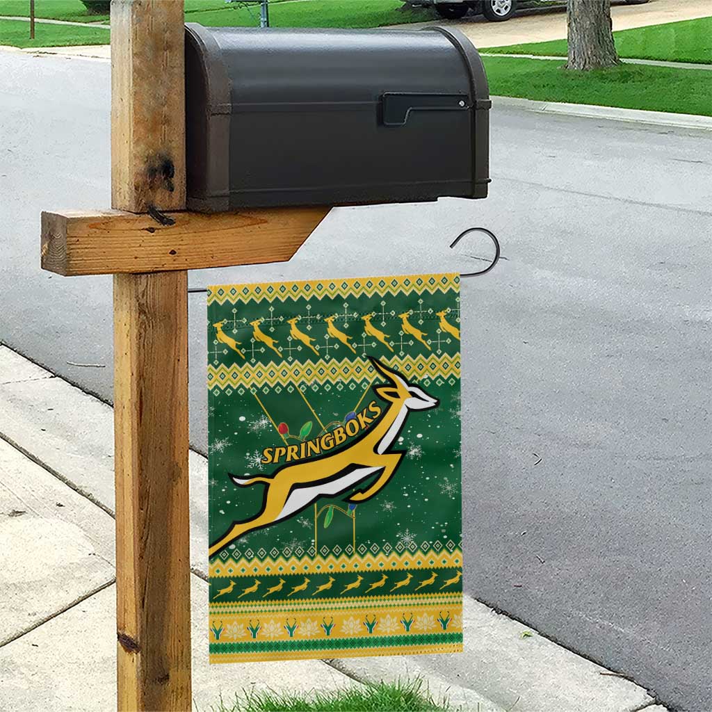 South Africa Christmas Rugby Garden Flag Springboks Geseende Kersfees LT15
