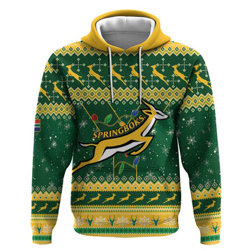 South Africa Christmas Rugby Hoodie Springboks Geseende Kersfees LT15
