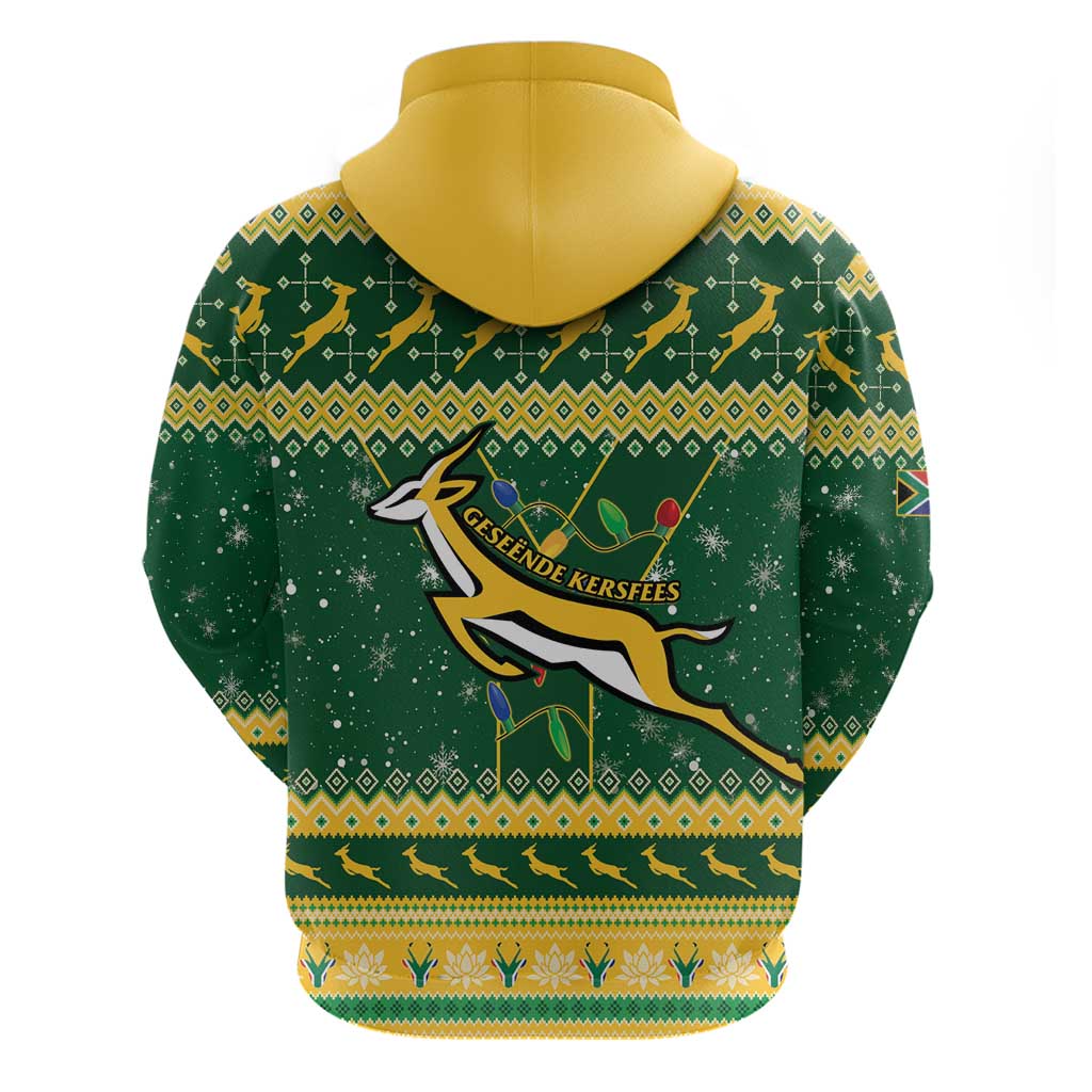 South Africa Christmas Rugby Hoodie Springboks Geseende Kersfees LT15